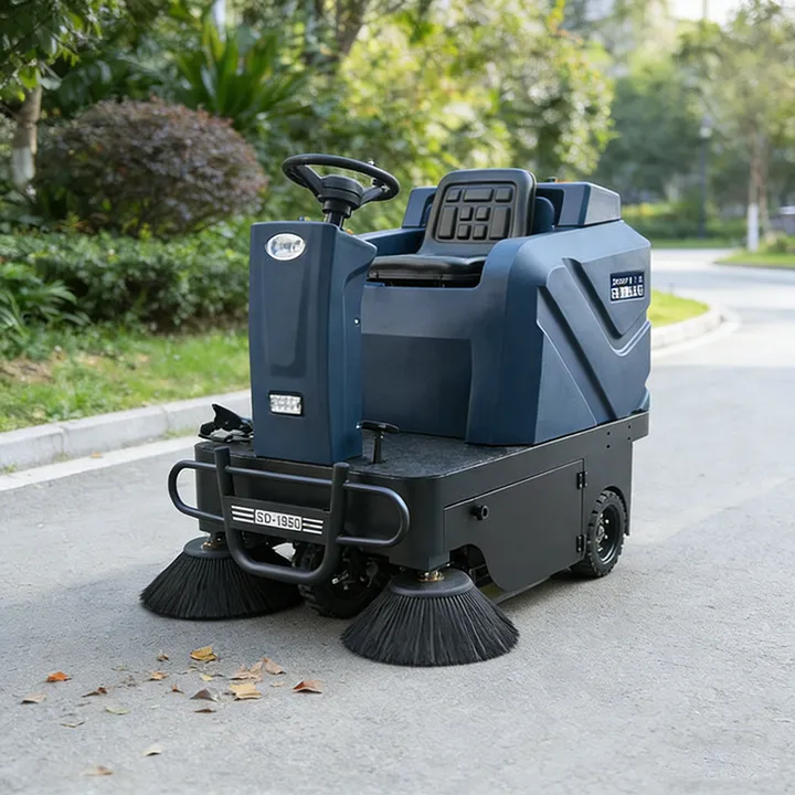 Heavy Duty Road Sweeper Street Cleaning Floor Sweeper Electric Battery Powered Street Cleaning Machine — image 7