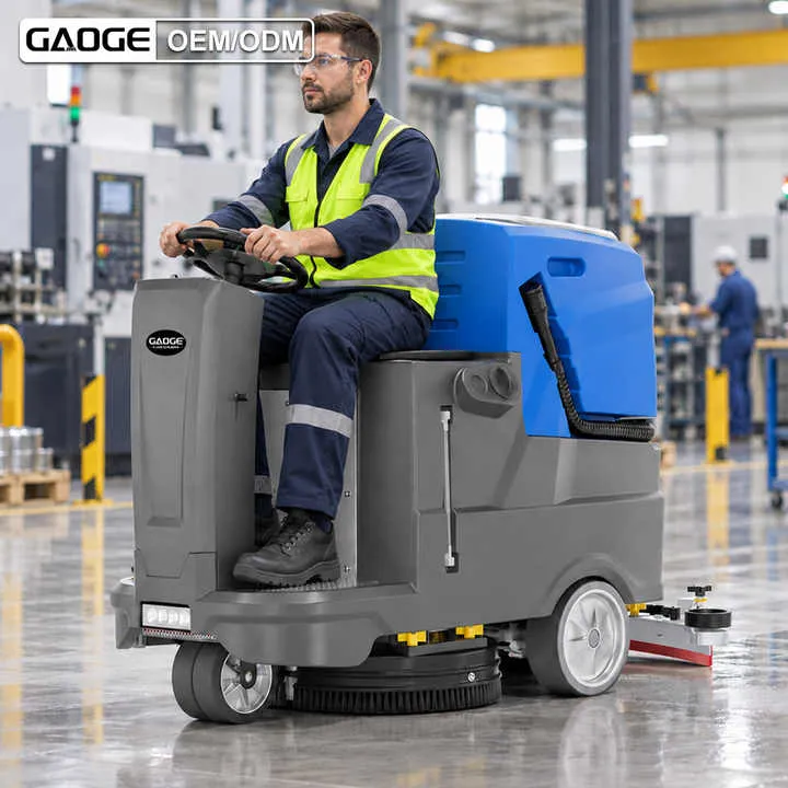 F560 Electric Floor Scrubber Machine Heavy Duty Floor Washing Machine Warehouse 85L Tank Ride on Floor Scrubber — image 7