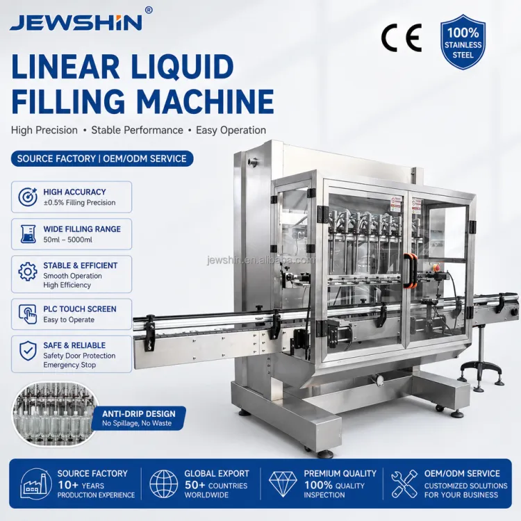 High Speed Automatic 6 Head Inline Liquid Filling Machine for Drinking Water Mineral Water Bottle Juice Filling Production Line — image 4