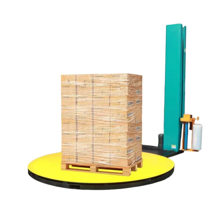 Fully Automatic Pallet Packaging Machine, Pallet Stretch Packaging with Film Cutting and Clamping Device — image 1
