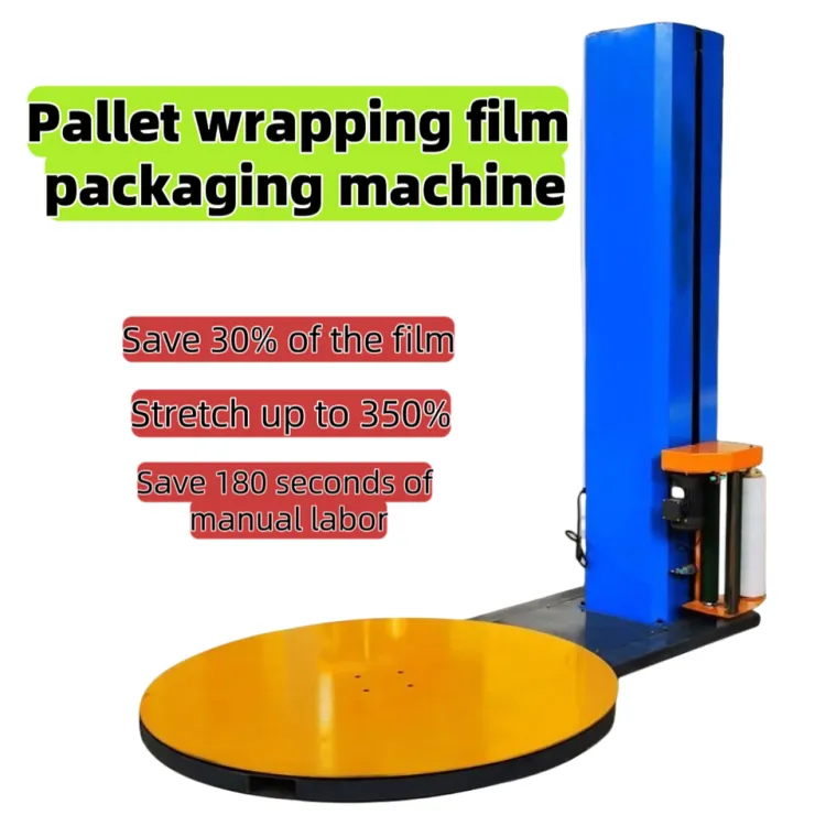 Fully Automatic Pallet Packaging Machine, Pallet Stretch Packaging with Film Cutting and Clamping Device — image 2