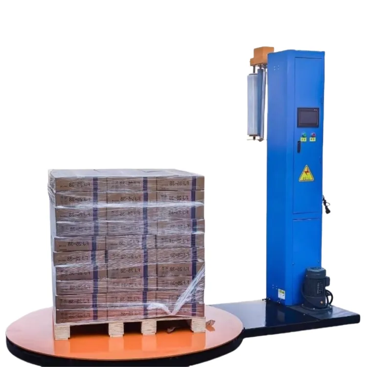 Fully Automatic Pallet Packaging Machine, Pallet Stretch Packaging with Film Cutting and Clamping Device — image 4
