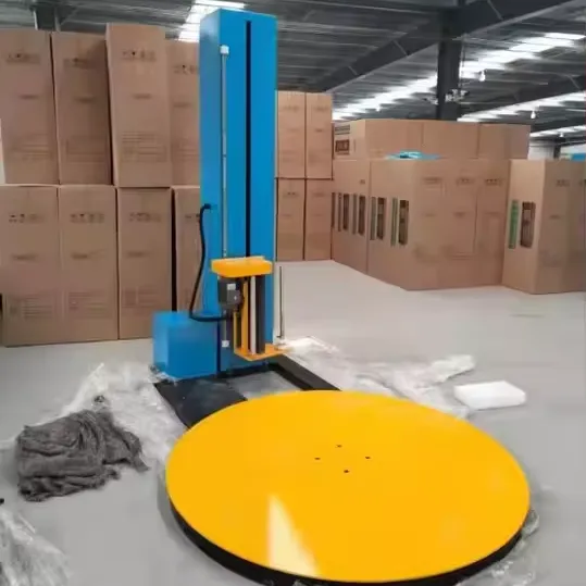 Fully Automatic Pallet Packaging Machine, Pallet Stretch Packaging with Film Cutting and Clamping Device — image 6