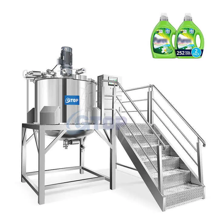 Gtop 1000L Electric Heating Blending Plant Shampoo Hand Sanitizer Making Detergent Mix Machine Liquid Soap Production Line — image 7