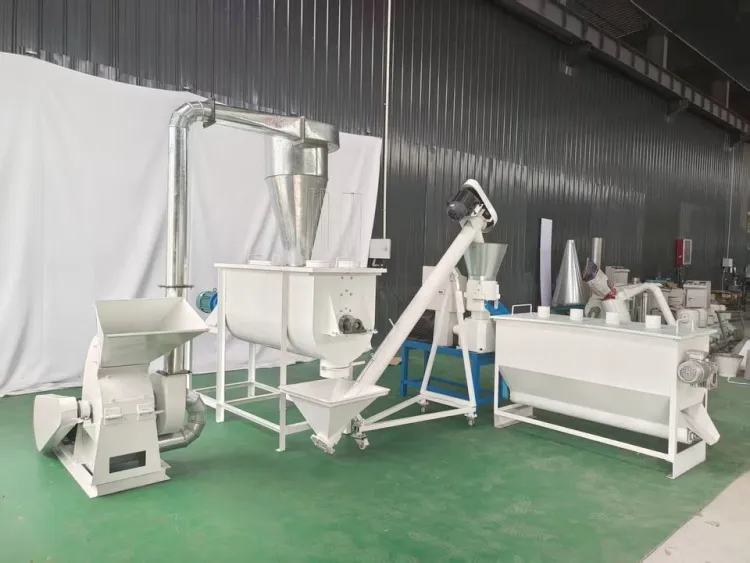 1 T/H Chicken Feed Production Line, 220V Stainless Steel Iron Stalk Pellet Line for Pig Cattle Sheep — image 4