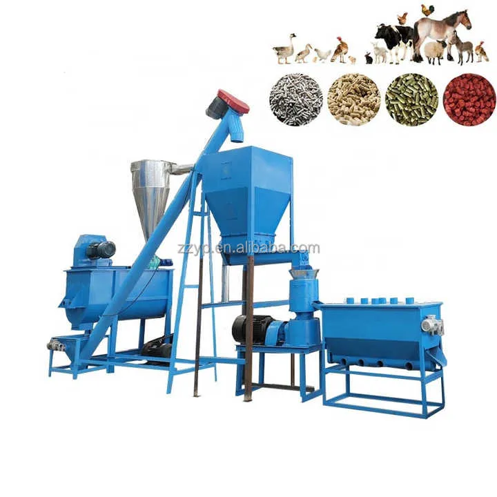 1 T/H Chicken Feed Production Line, 220V Stainless Steel Iron Stalk Pellet Line for Pig Cattle Sheep — image 7