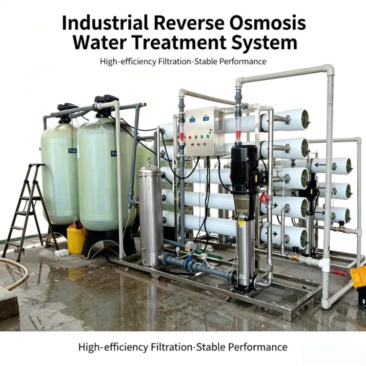 NUO VISTA 6000LPH Two Stage SS304 Reverse Osmosis Complete Pure Water Production Line with Pump 70KW 380V — image 2