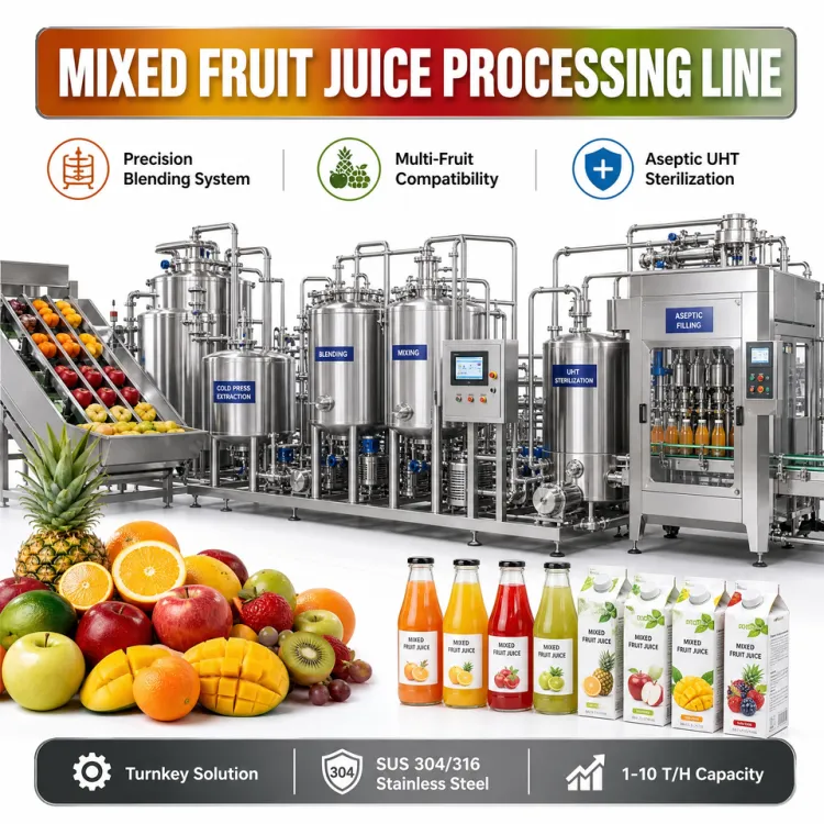 Complete Automatic Fruit Juice Production Line for Beverage , Washing Extracting Filling Capping Turnkey System — image 2