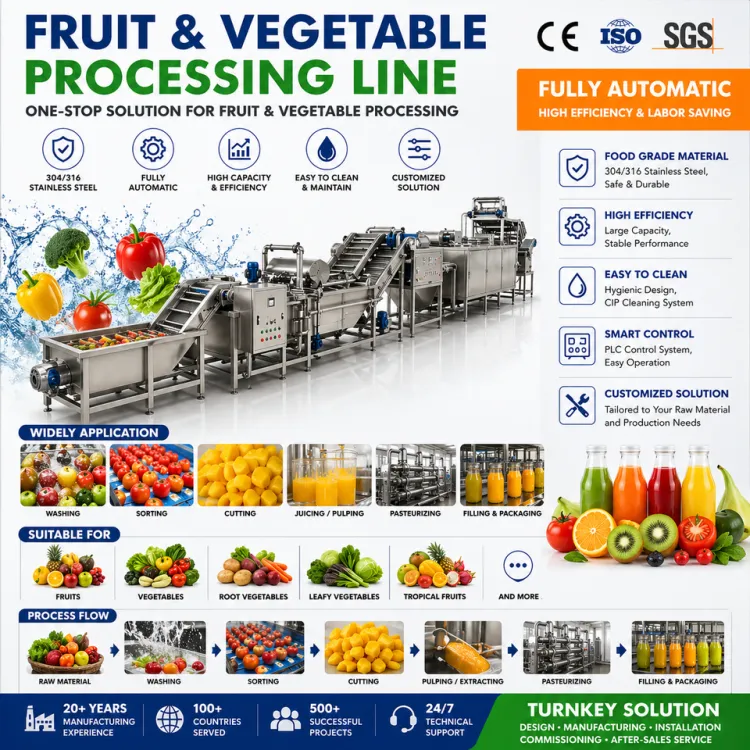 Complete Automatic Fruit Juice Production Line for Beverage , Washing Extracting Filling Capping Turnkey System — image 3