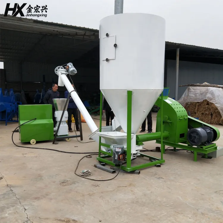 Poultry Livestock Feed Pellet Production Line High Capacity Carbon Steel Feed Mill Machine for Farm Processing Workshop — image 3