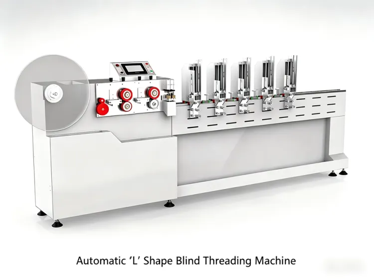Fully Auto 25mm L-type Aluminum Venetian Blind Production Line Auto Arc Press Punch Cut Ladder Cord Thread Slat Making Machine — image 6