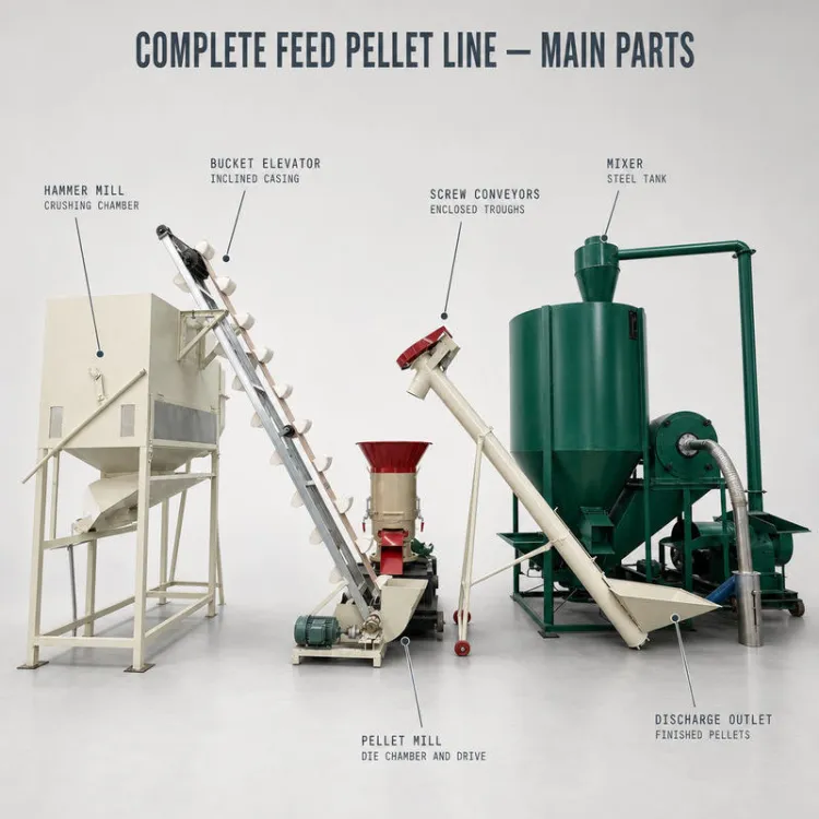 Animal Feed Pellet Production Line 1 Ton Per Hour Poultry Feed Plant SIDIO Machinery One-Stop Turnkey Supplier — image 4