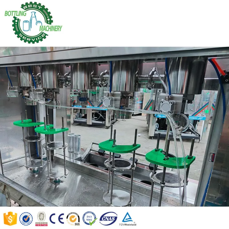 Small Scale 800CPH Semi-automatic Canning Production Line for Carbonated Beverage Soda Water with Coder — image 3