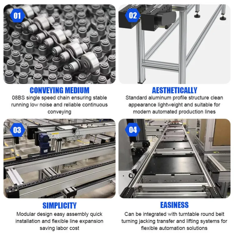 Machinery Assembly Production Conveyor Line Modular Automation Workflow System Assembly Line Chain Conveyor — image 6