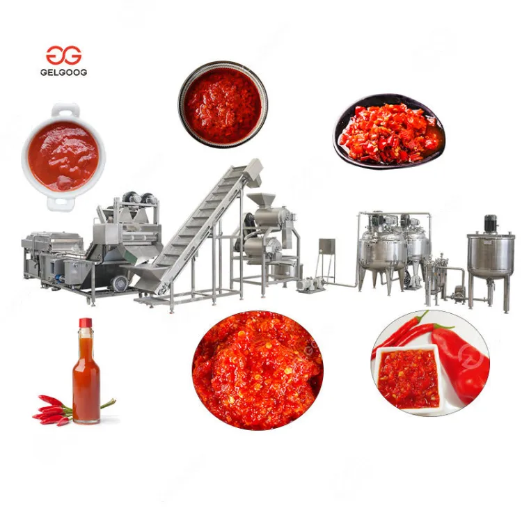 Industrial 3 Ton Automatic Fruit Vegetable Puree Machine Chilli Paste Processing Line Chili Sauce Production Line — image 3