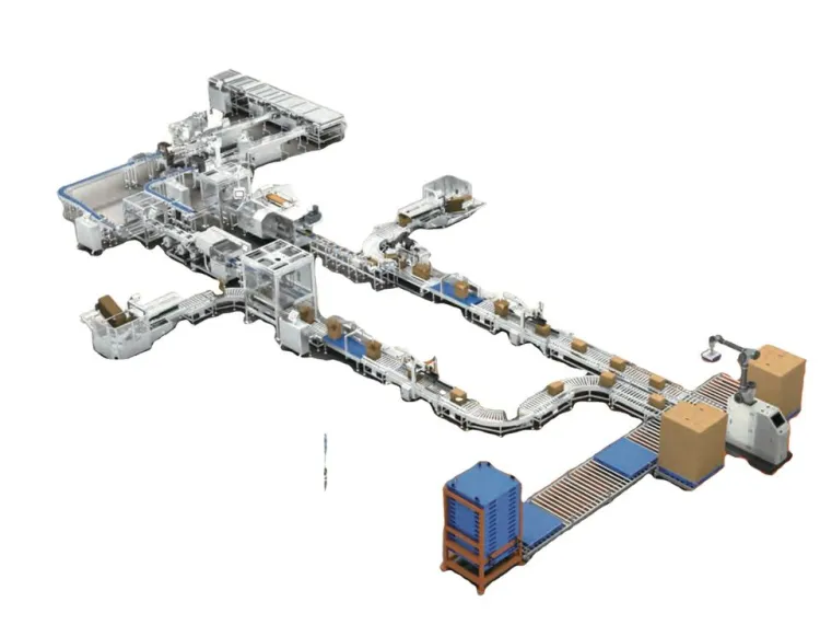 Packaging Automation Production Line with Conveyor Sealing and Strapping Equipment for Warehouse Packing Line — image 6