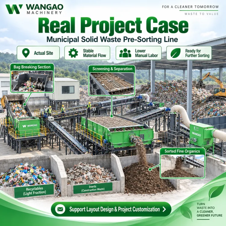 High Efficiency Domestic Waste Treatment Equipment Municipal Waste Sorting Line Household Waste Garbage Recycling Machine — image 3
