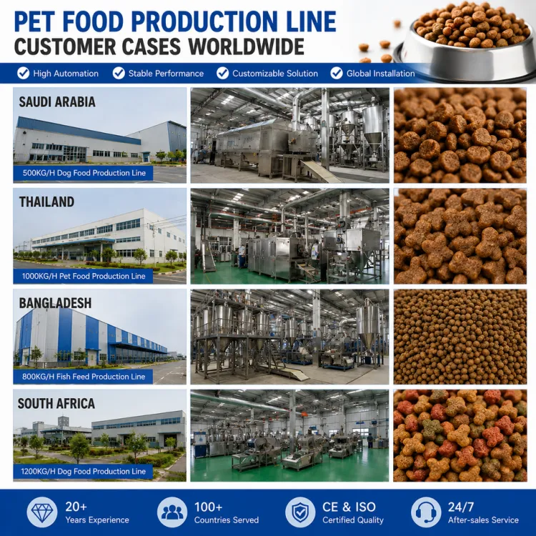 Automatic Industrial High Efficiency Stainless Steel Twin Screw Dry Extruded Pet Dog Cat Food Machine Processing Line — image 4