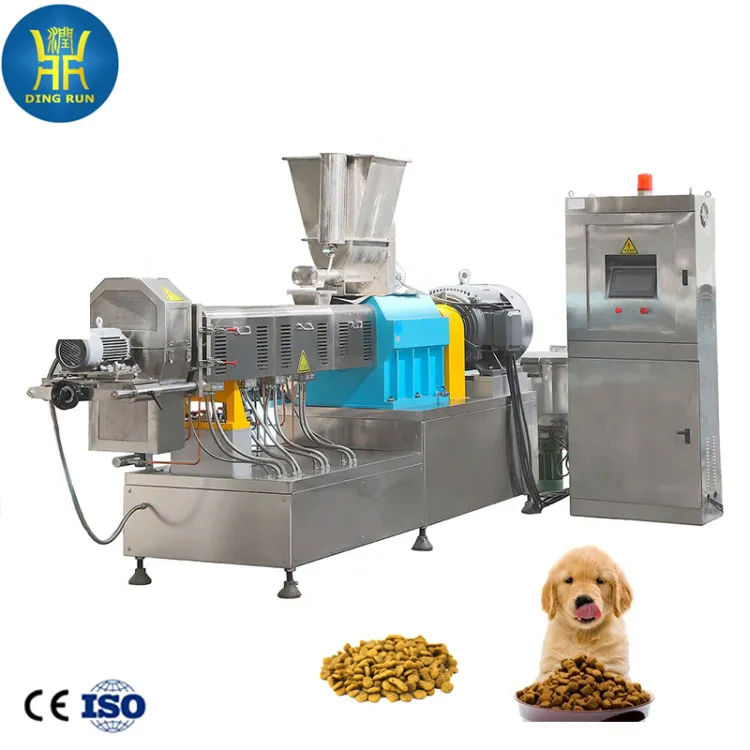 Automatic Industrial High Efficiency Stainless Steel Twin Screw Dry Extruded Pet Dog Cat Food Machine Processing Line — image 5