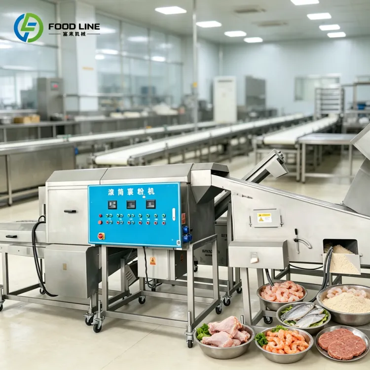 Automatic Food Product Flour Breadcrumb Coating Processing Breading Machine — image 1