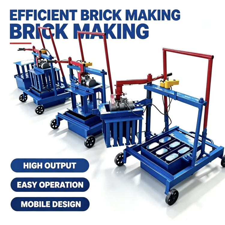Automatic Brick Making Machine Portable Compact Equipment for Small Home Construction Projects with Easy Operation — image 2