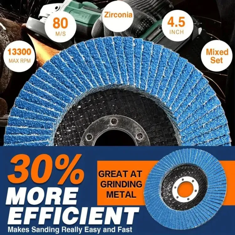 4-NCH Zirconia Alumina Abrasive Wheel Grinding Disc for Metal and Stainless Steel Blasting Media — image 4