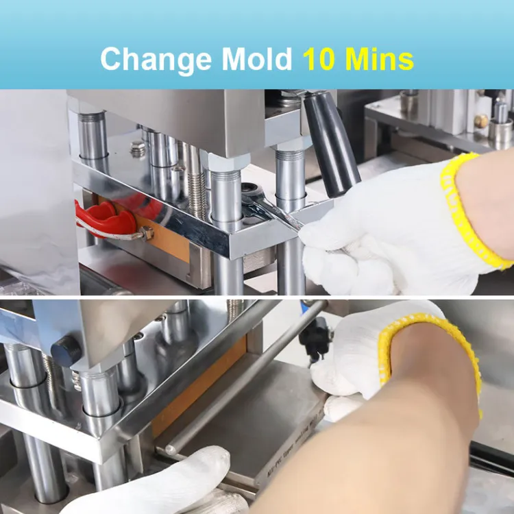 DPP-90R Electric Automatic Mini Flat Plate Blister Packing Machine for Alu PVC Tablet Capsule Packaging Condition — image 4