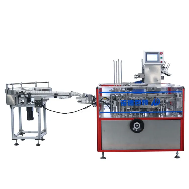 NDZ-120 Automatic Box Cartoning Machine Cartoner for Blister Trays Round Bottles Paper Packaging Food & Cosmetic Daily Goods — image 1