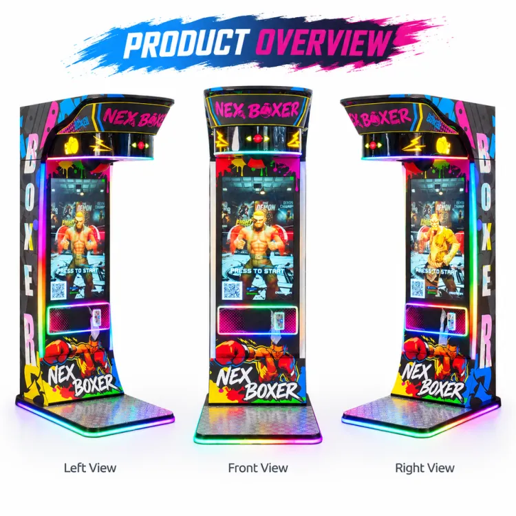 43 Inch Punching Boxing Machine Metal & Plastic Construction Heavy Duty Coin-Operated with Video Replay & Global Ranking — image 5
