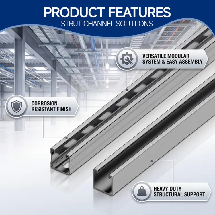 Hdmann SGS Certified UV Resistant Anodized Solar Mounting Aluminum Strut Channel for Outdoor Photovoltaic Support System — image 4