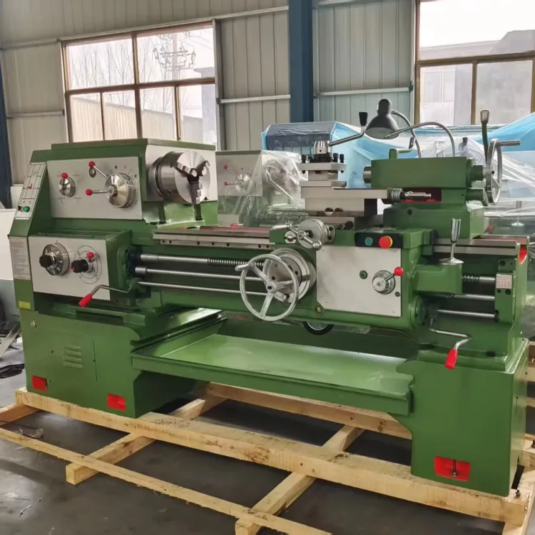 Light Duty CA6150 1000MM Steel Manual Horizontal Lathe Machine 220V Condition 1000mm Distance Gear Engine — image 2