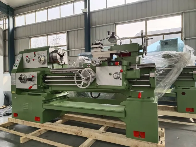 Light Duty CA6150 1000MM Steel Manual Horizontal Lathe Machine 220V Condition 1000mm Distance Gear Engine — image 6