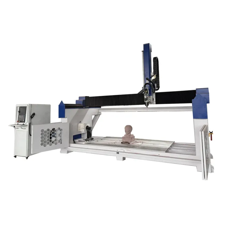4 Axis CNC Router Wood Lathe Turning & Sculpture Carving 4th Axis Rotary Table Mini CNC with Servo Motor for — image 3