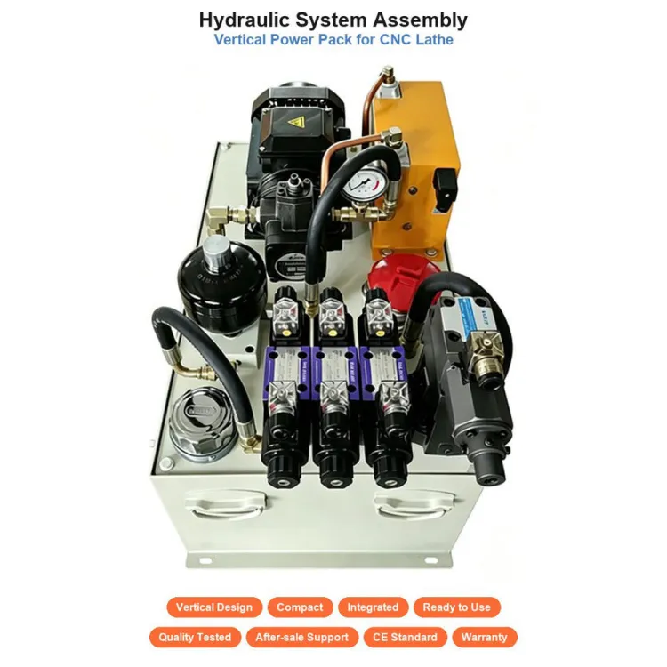 CNC Machine Tool Lathe Machining Center Hydraulic Power Station Unit Pack System With Air Cooler Accumulator Solenoid Valve — image 4