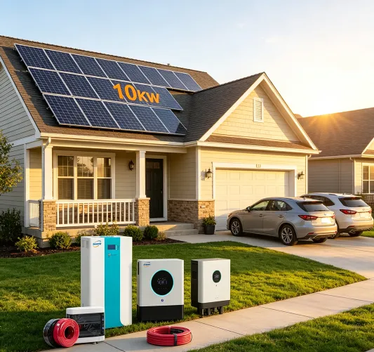 Off Grid Solar Power System Complete Solar Panel Kit 3kw 5kw 10kw With Lithium Battery for Home Farm Villa Energy Storage — image 6