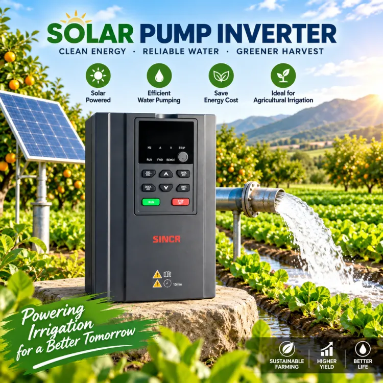 SINCR SV200A 4kW-7.5kW Big Flow Surface Solar Water Pumps with 50/60Hz Output for Agriculture Irrigation — image 1