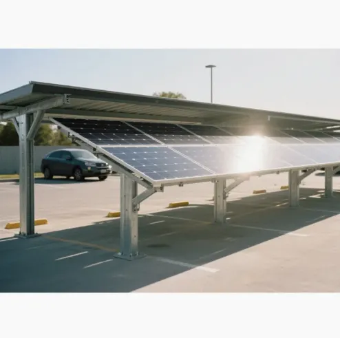 Aluminium Solar Roof Carport Racking Structure Solar Panels Mounting Stands Roof Top Mount Brackets for Photovoltaic — image 4
