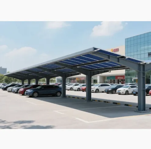 Aluminium Solar Roof Carport Racking Structure Solar Panels Mounting Stands Roof Top Mount Brackets for Photovoltaic — image 6