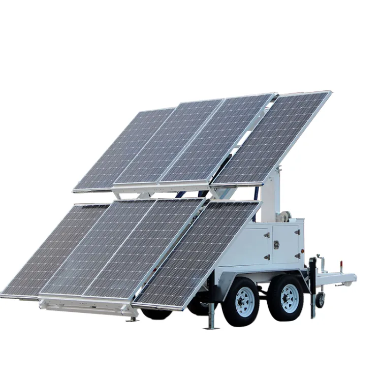 Safety Assured Industrial Solar Powered Trailer MPPT Controller Lithium Ion Monocrystalline Silicon Dual Axle Folding Design — image 1