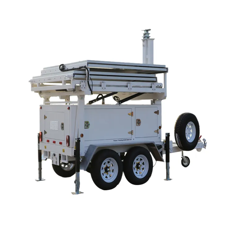 Safety Assured Industrial Solar Powered Trailer MPPT Controller Lithium Ion Monocrystalline Silicon Dual Axle Folding Design — image 5