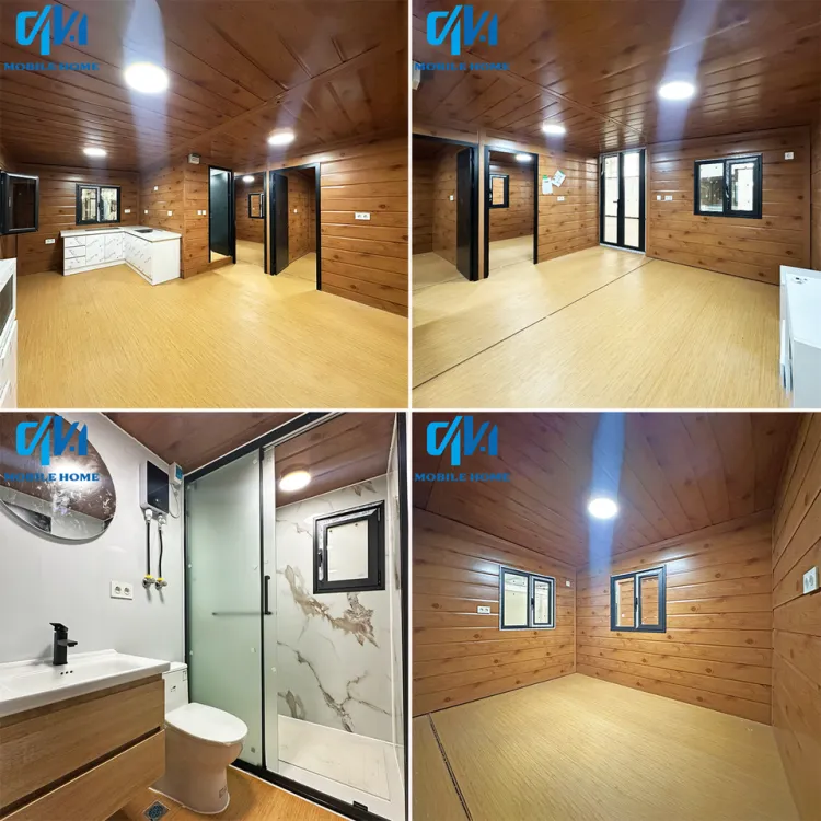 Ready to Move in 20ft 40ft Modern Wood Grain Prefabricated Mobile Home With Kitchen Bathroom Expandable Container House — image 3
