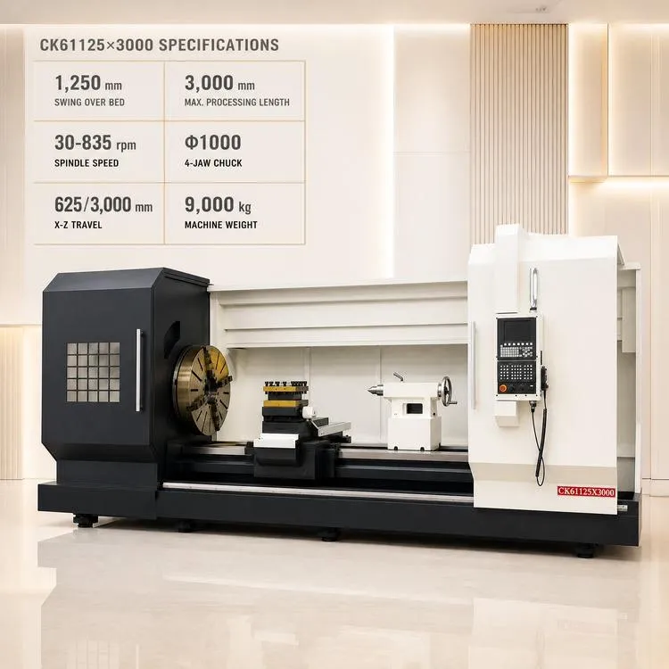 CK61125 CNC Lathe Heavy Duty Horizontal Metal Turning Lathe Machine for Shaft Roll Flange Cylinder Machining — image 5