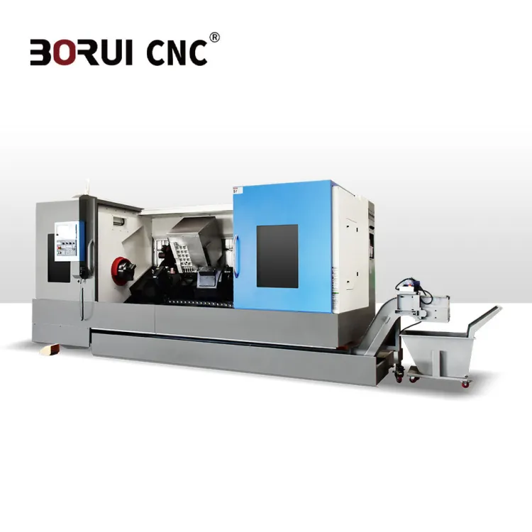 BR85DY Heavy Duty Horizontal Slant Bed CNC Lathe Machine with Live Tool Turret for High Speed Turning Milling Tapping One Setup — image 2