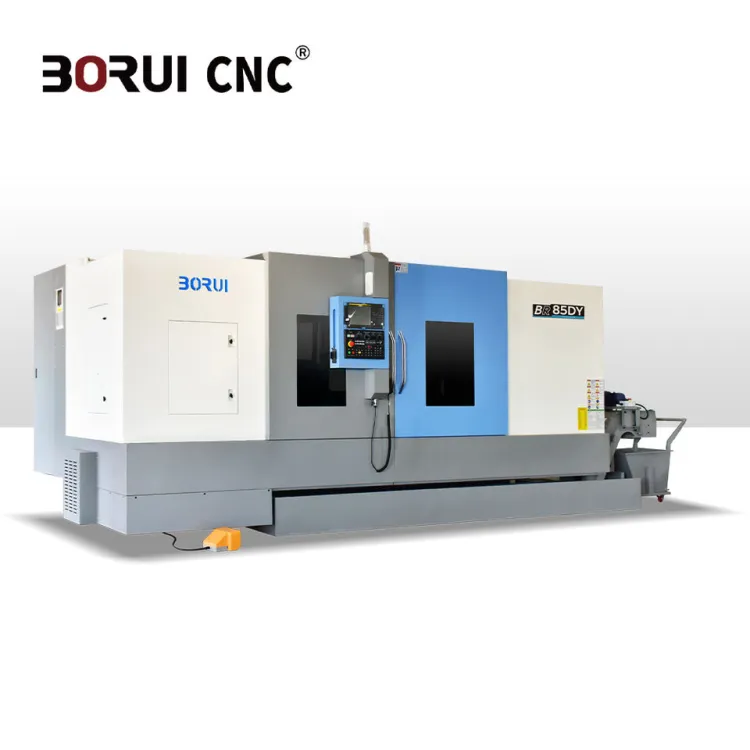 BR85DY Heavy Duty Horizontal Slant Bed CNC Lathe Machine with Live Tool Turret for High Speed Turning Milling Tapping One Setup — image 3