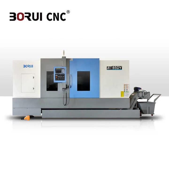 BR85DY Heavy Duty Horizontal Slant Bed CNC Lathe Machine with Live Tool Turret for High Speed Turning Milling Tapping One Setup — image 7