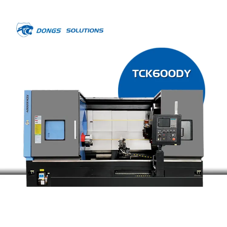 DONGS Multitasking Horizontal Slant Bed Lathe Heavy Duty Turning Milling Center GSK 650/750 Swing 22-30 Spindle Power TCK600DY — image 1