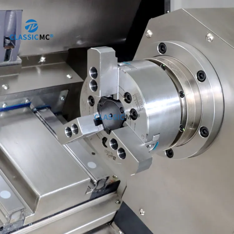 JD650 Twin Spindle CNC Slant Lathe for Hydraulic Small Connector Fittings One-setup Complete Machining — image 4