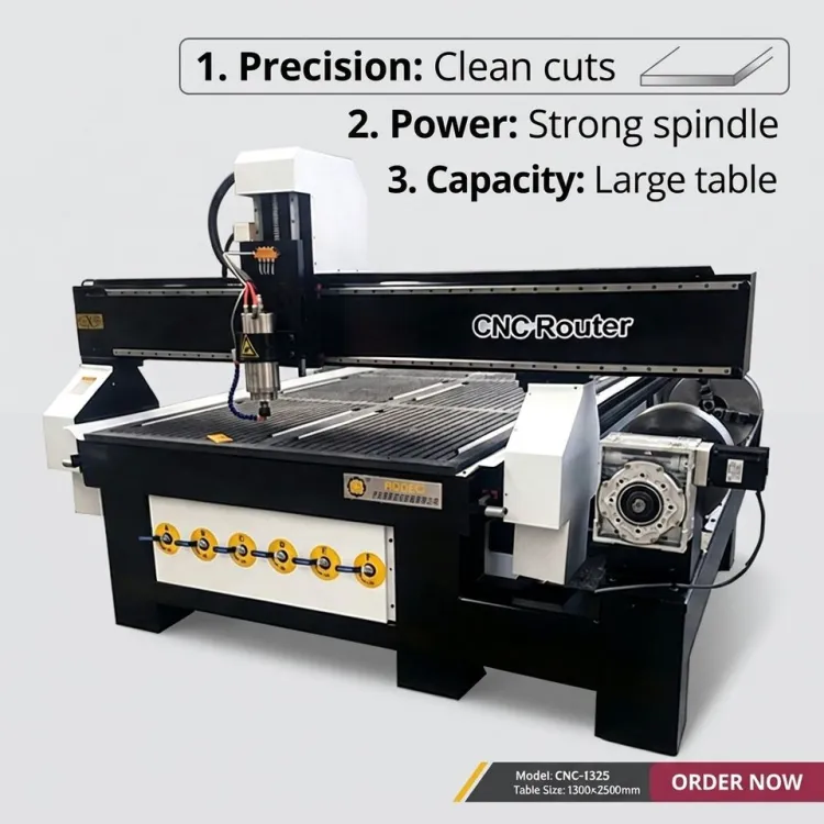 1325 1530 4th Axis CNC Router Lathe Machine /Wood Door Making CNC Router/4 Axis 3D CNC Milling Machine — image 2