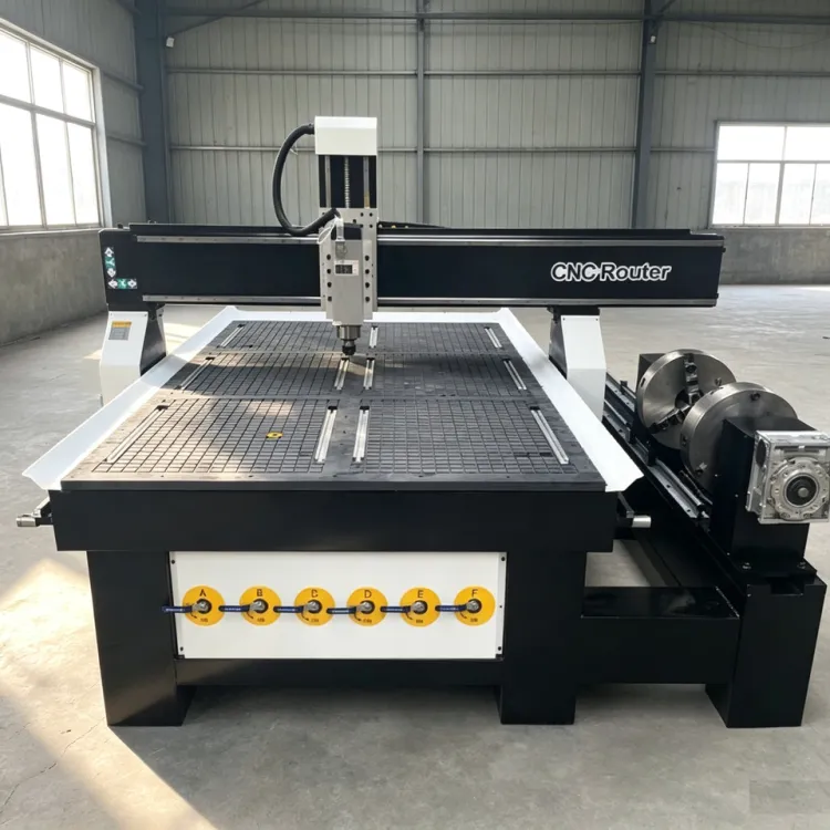 1325 1530 4th Axis CNC Router Lathe Machine /Wood Door Making CNC Router/4 Axis 3D CNC Milling Machine — image 3