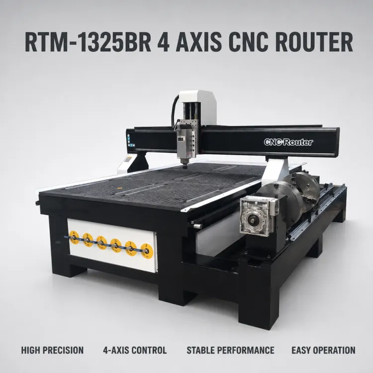 1325 1530 4th Axis CNC Router Lathe Machine /Wood Door Making CNC Router/4 Axis 3D CNC Milling Machine — image 4